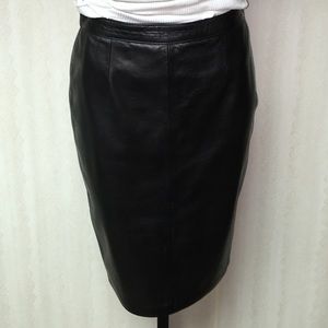 Black Italian Leather skirt
